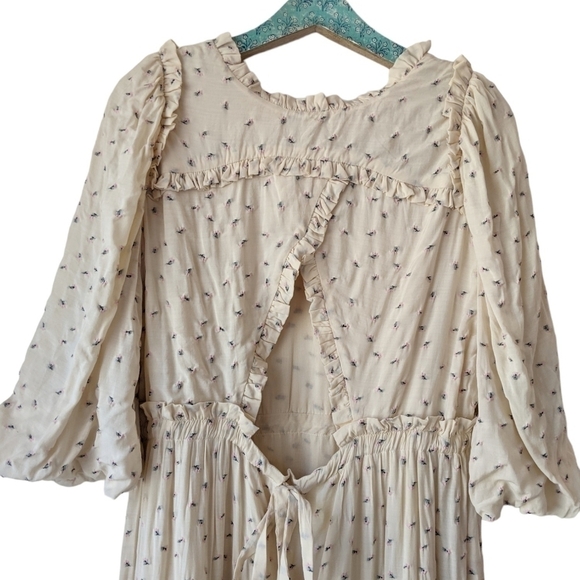 MUNTHE Curtis Floral Midi Dress Cream Pink Embroidered NWT - Picture 5 of 8